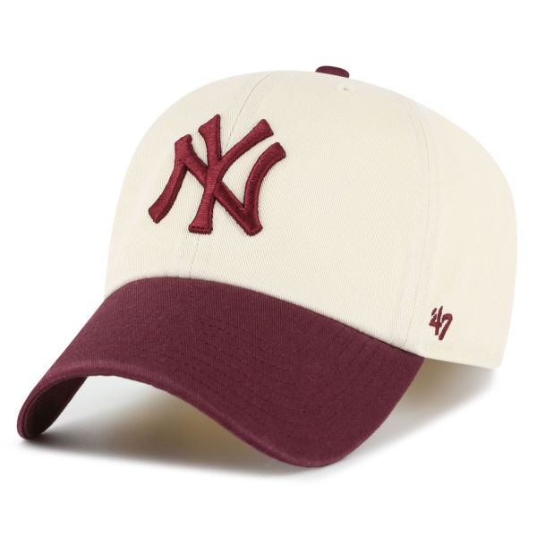 47 Brand Strapback Cap - CLEAN UP New York Yankees beige