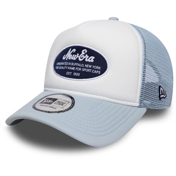 New Era A-Frame Mesh Trucker Cap - RETRO PATCH sky blue