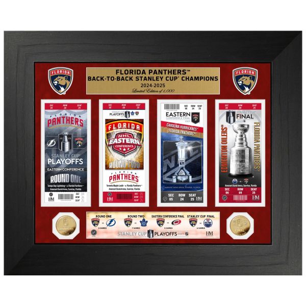 Florida Panthers 2025 NHL Stanley Cup Champions Deluxe Frame