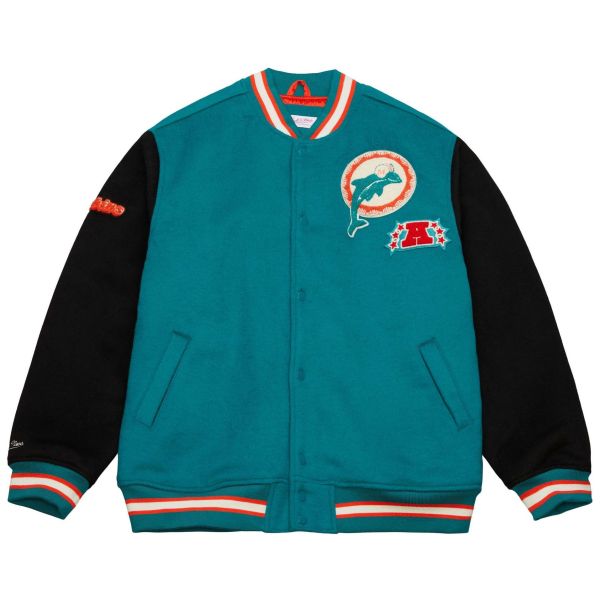 M&N Legacy Varsity Wool Veste - NFL Miami Dolphins