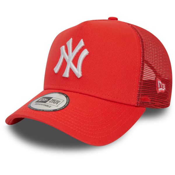 New Era Adjustable Mesh Trucker Cap - New York Yankees lava