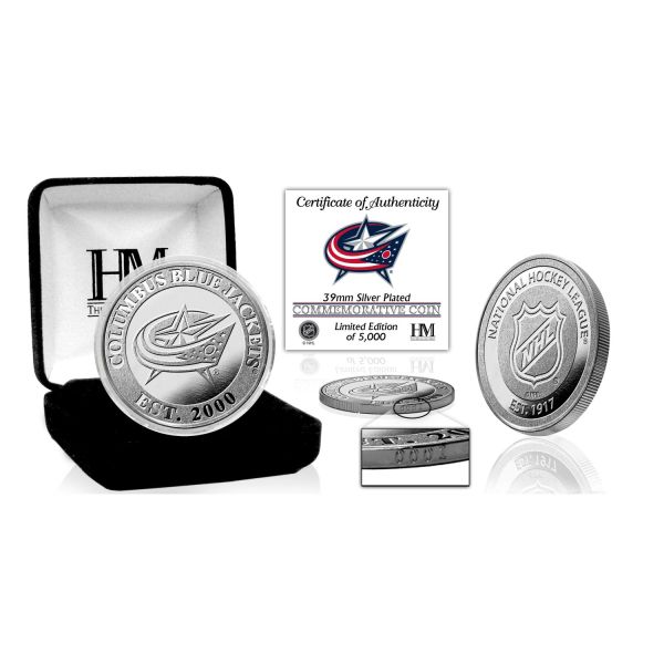 Columbus Blue Jackets NHL Commemorative Coin (39mm) argenté