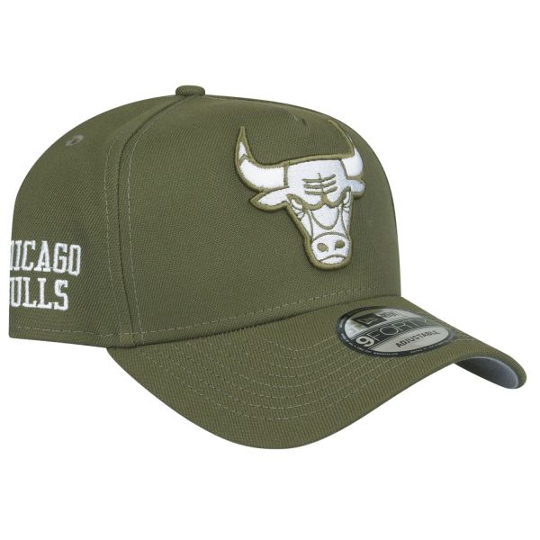 New Era 9Forty A-Frame Snapback Cap - Chicago Bulls olive