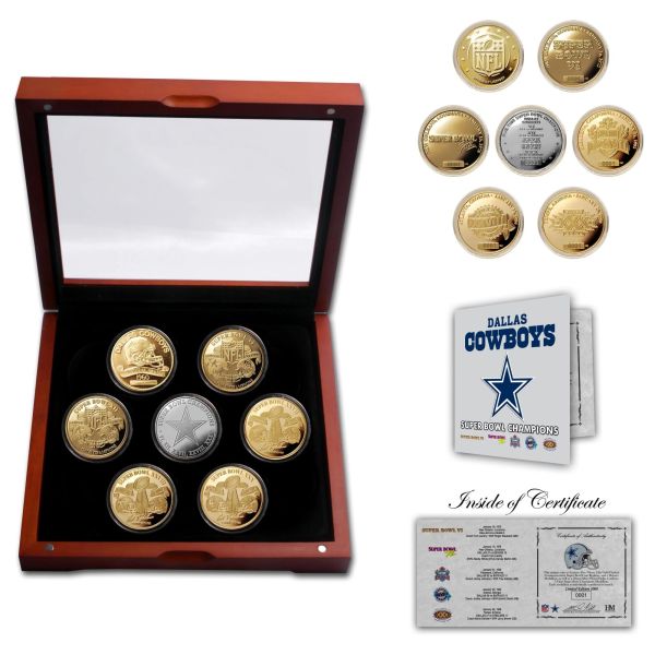 Dallas Cowboys 5-Time Super Bowl Champions 7x Coin Set